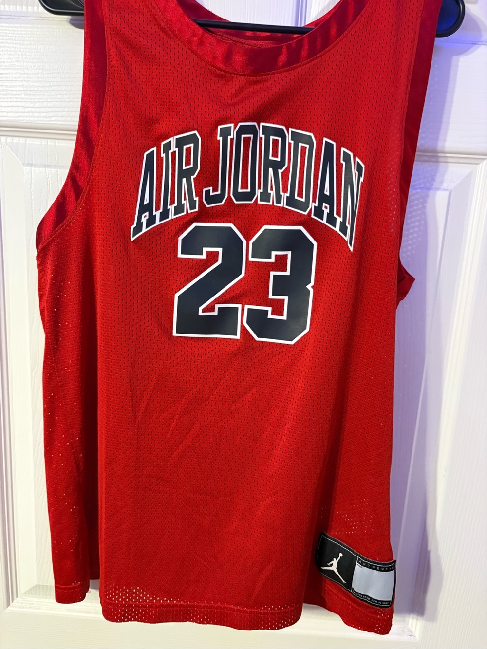 Jordan Red Air Jordan 23 Mesh Basketball Jersey